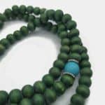 MM006 Turquoise Wooden Mala Green 3