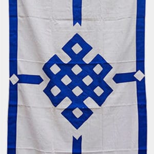 RO006 Interdependence Knot Tibetan Door Curtain Blue 2