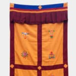 Tibetan Door Curtain 8 Auspicious Symbols Yellow 1