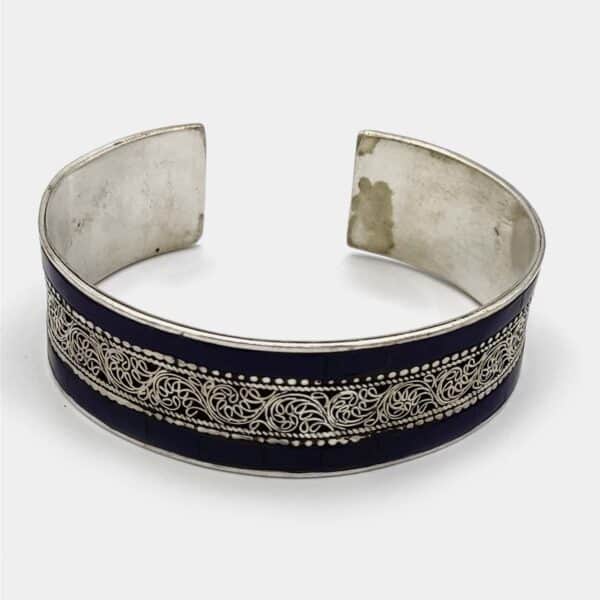 Tibetan Filigree Bracelet Lapis Lazuli 3