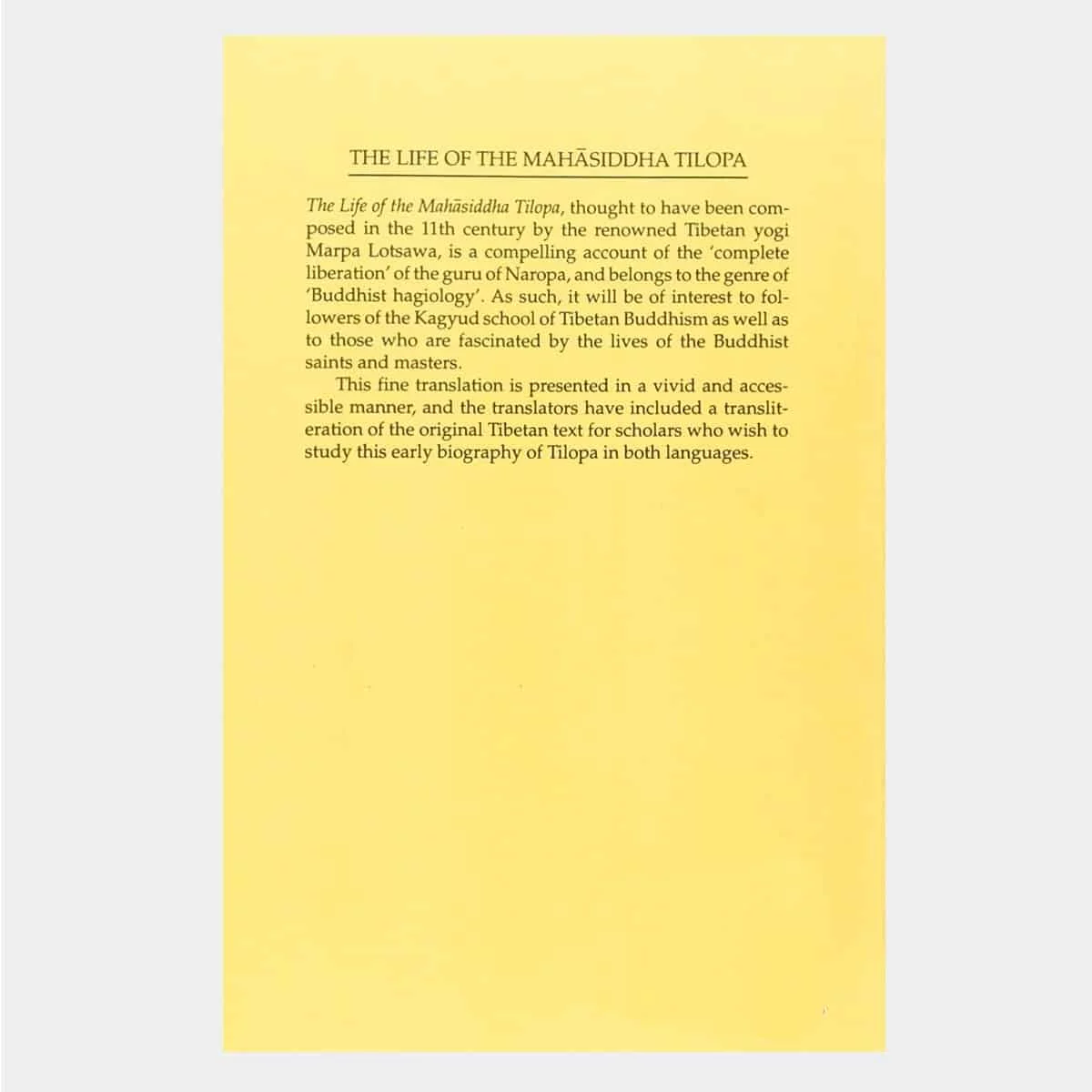 L036 The Life of the Mahasiddha Tilopa 2