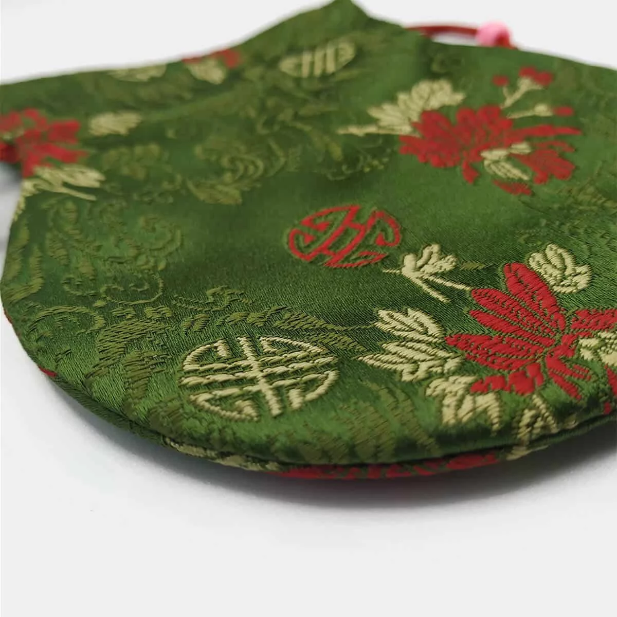 BM004 Bolsa para Mala de Seda Verde Escuro 3