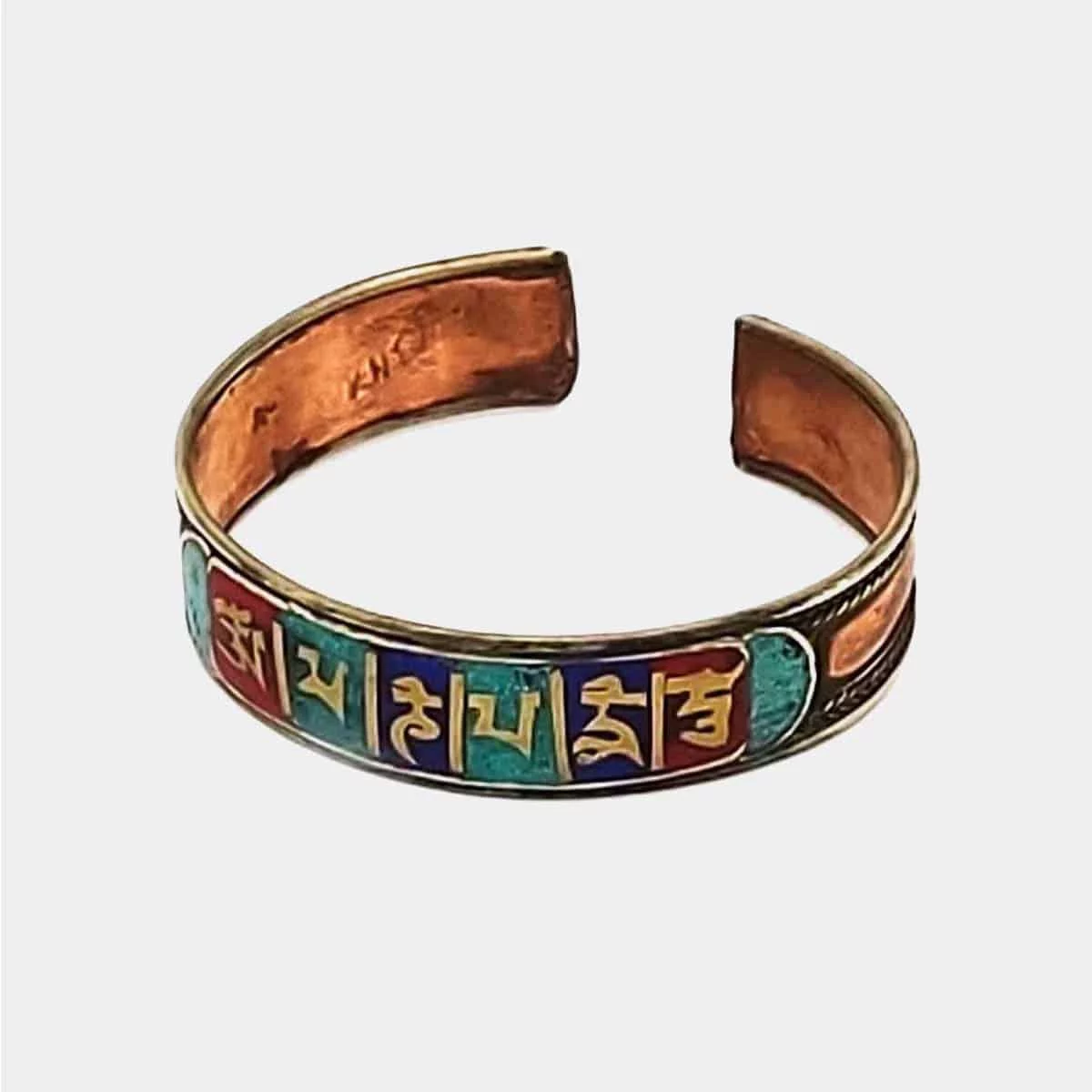 Pulseira Esculpida Mantra Om Mani Padme Hung