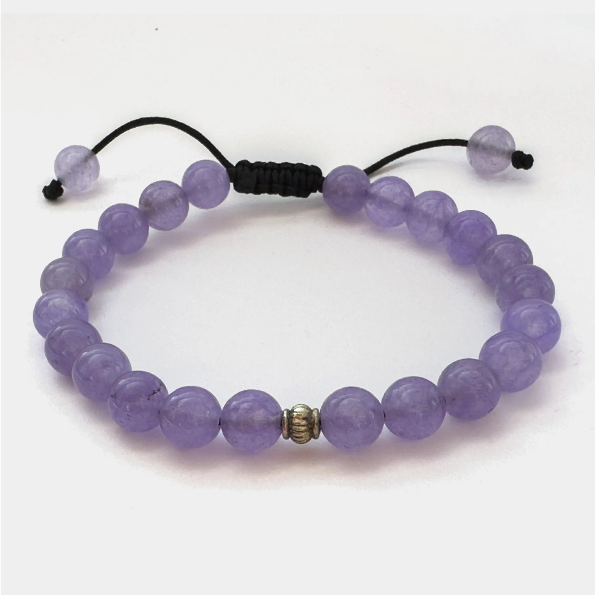 Pulseira Mala De Ônix Roxo 21 Contas Para Meditação