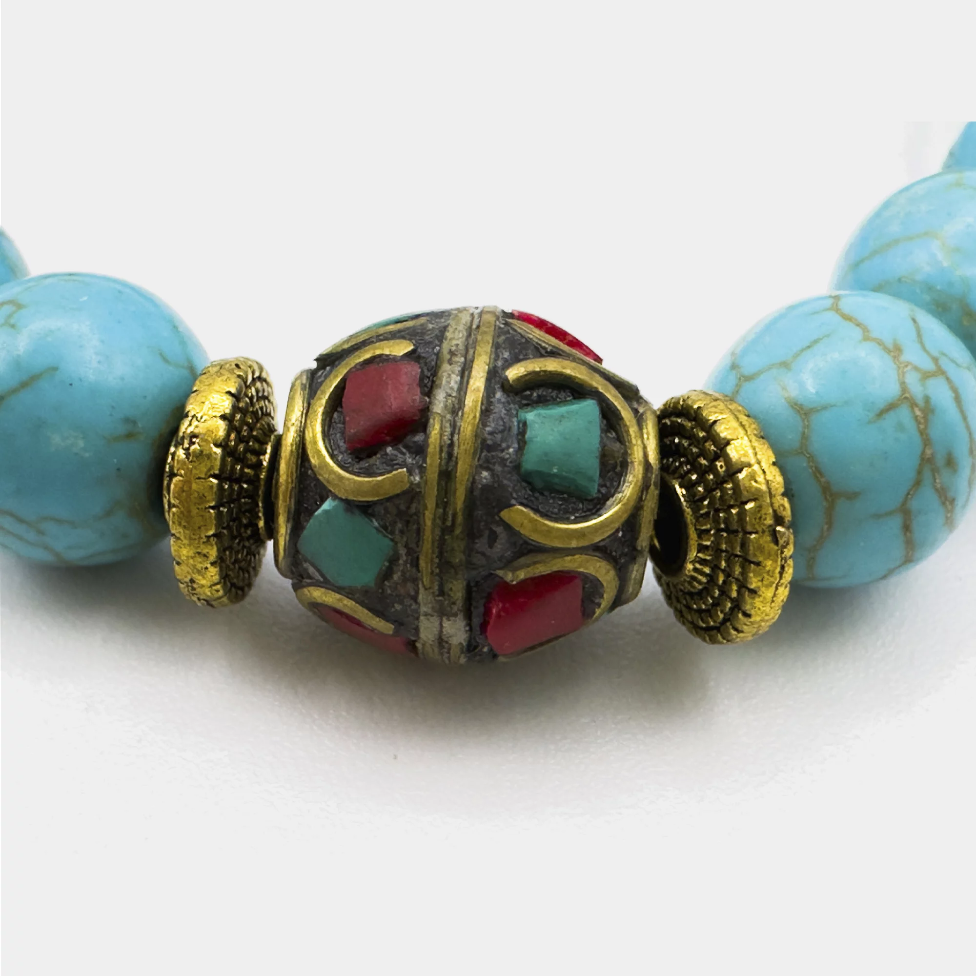 Pulseira Mala De Turquesa 10Mm