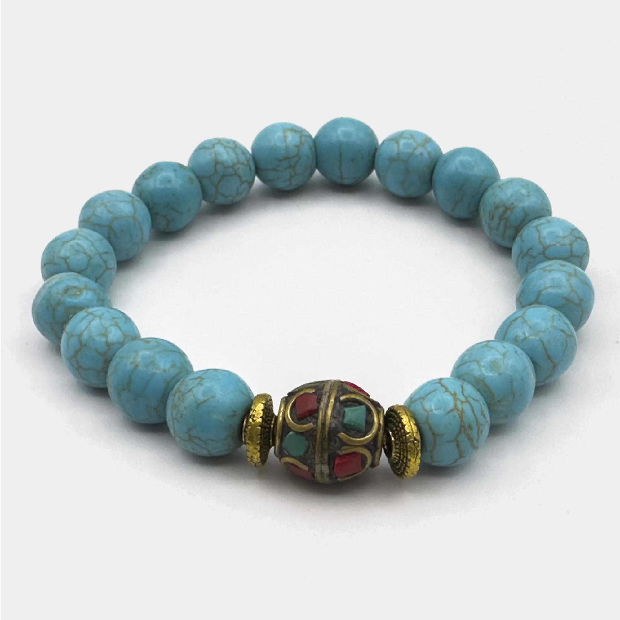 Pulseira Mala De Turquesa 10Mm