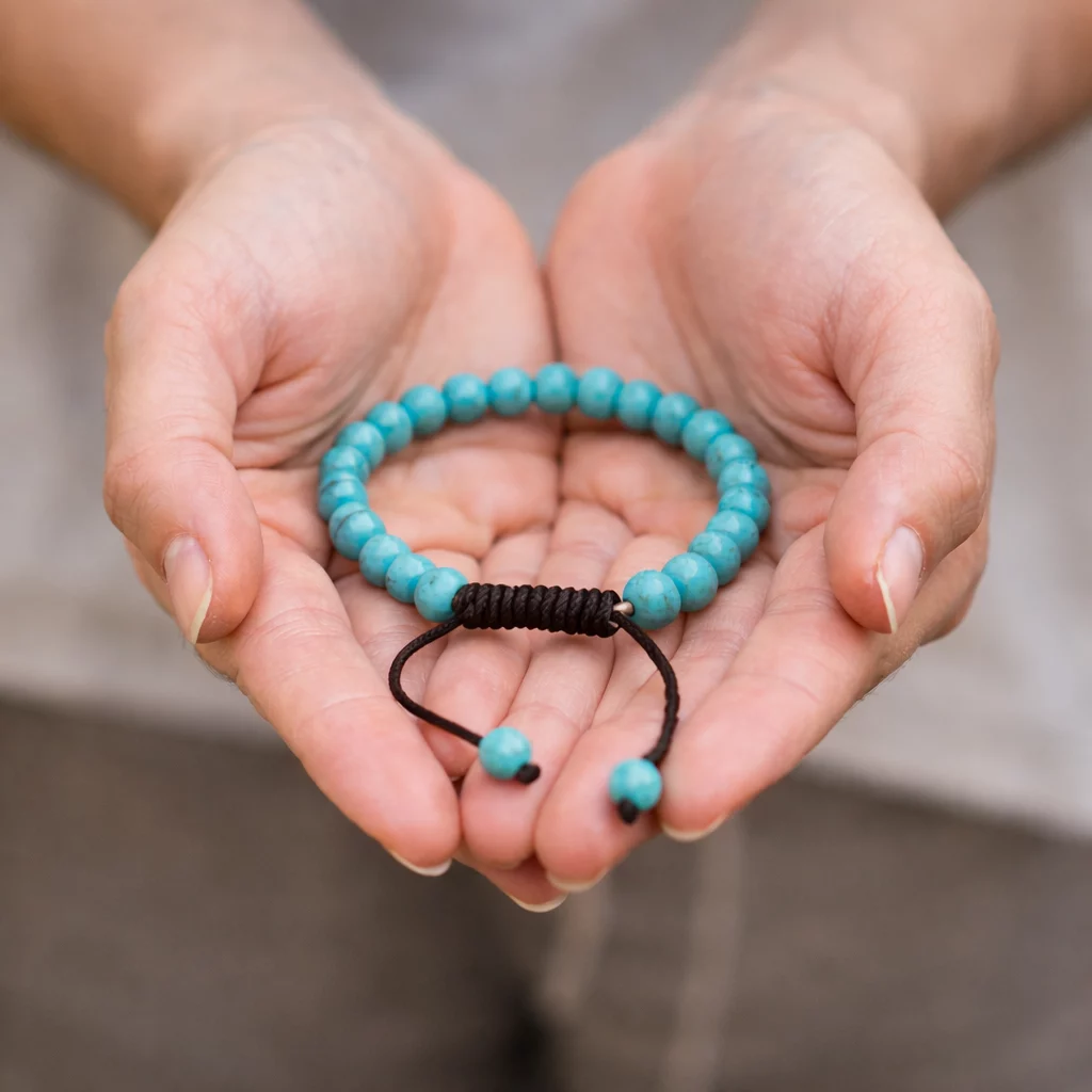 Pulseira Mala De Turquesa 8Mm