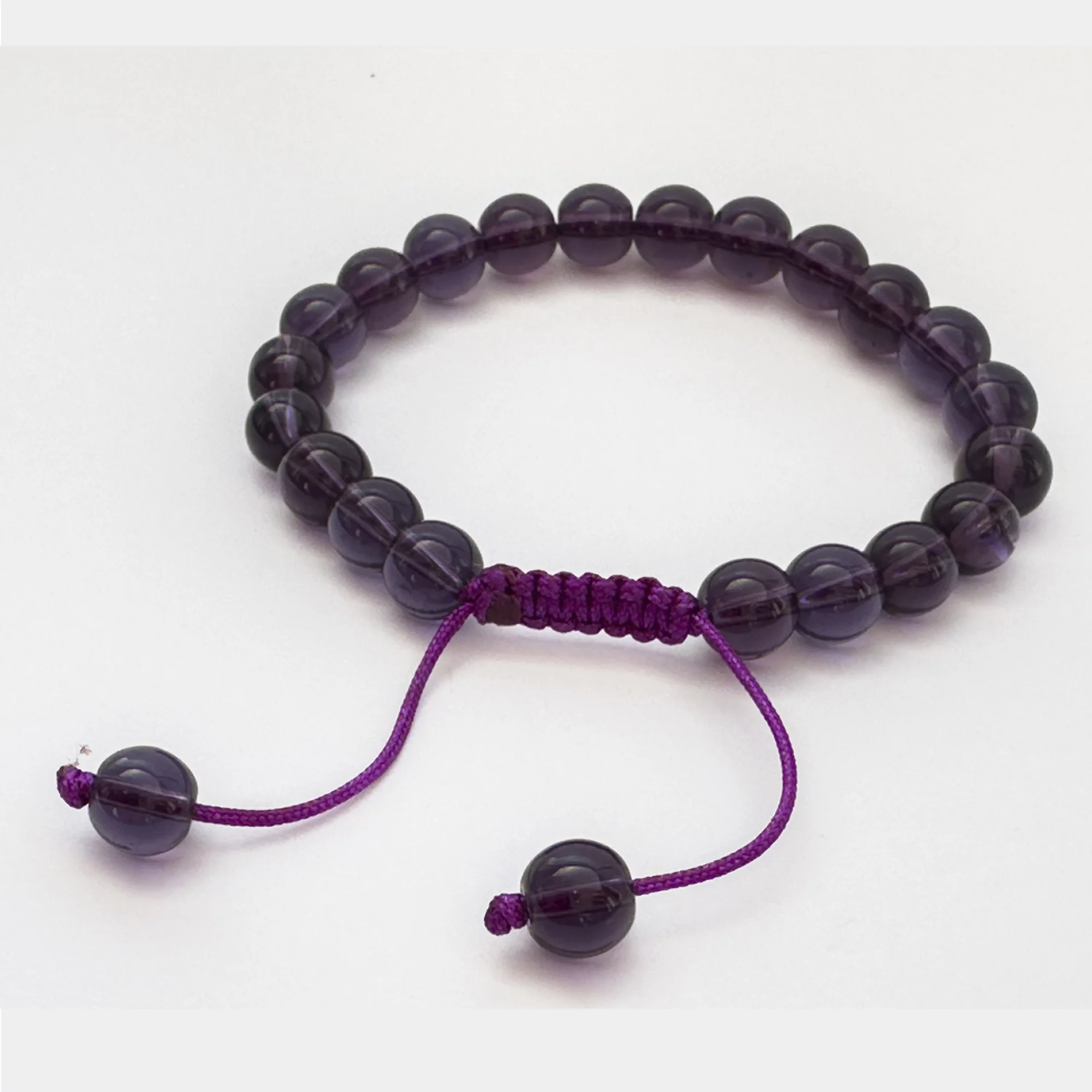 Pulseira De Ametista 8Mm Para Meditação